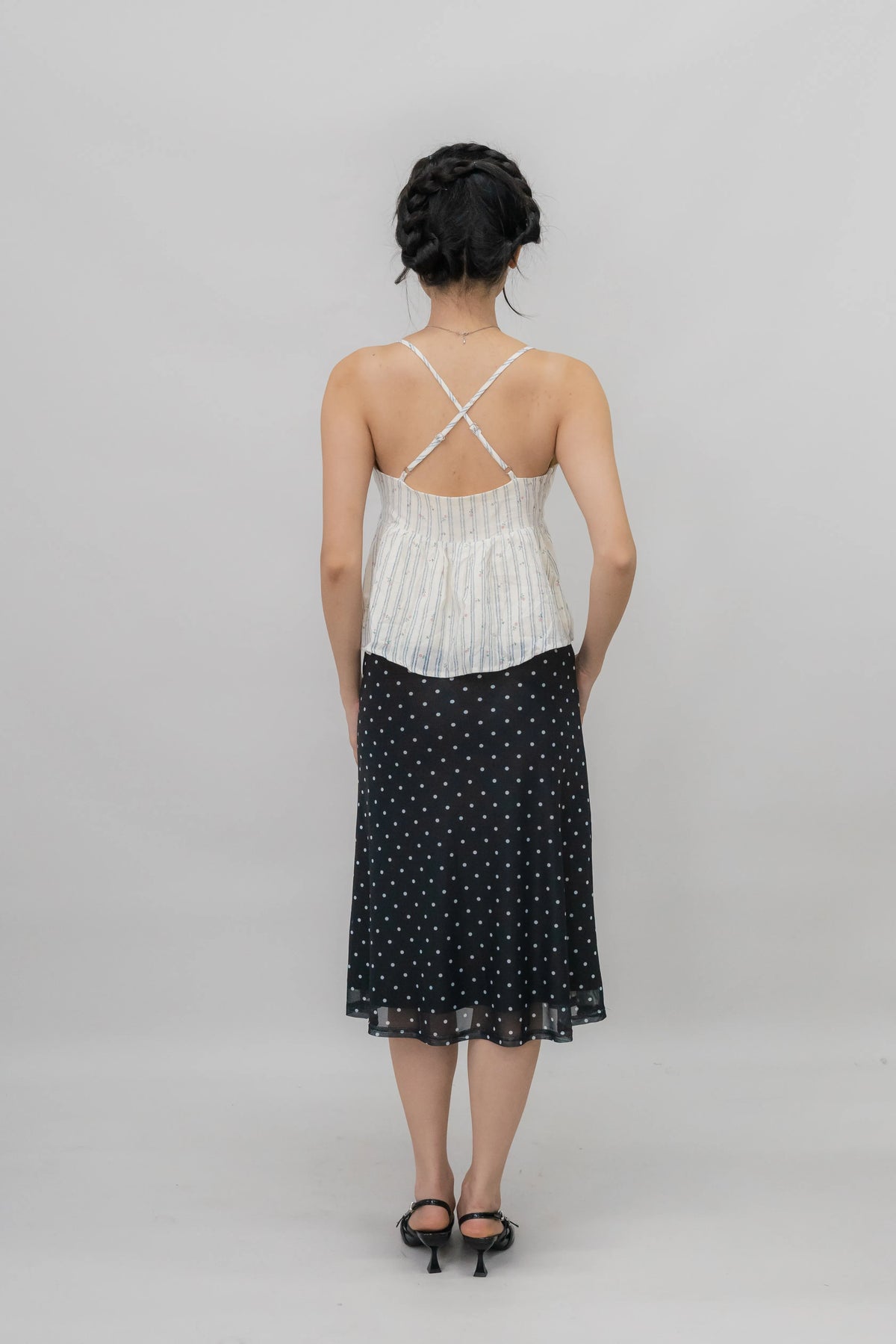 Peony Floral Print Babydoll Padded Top