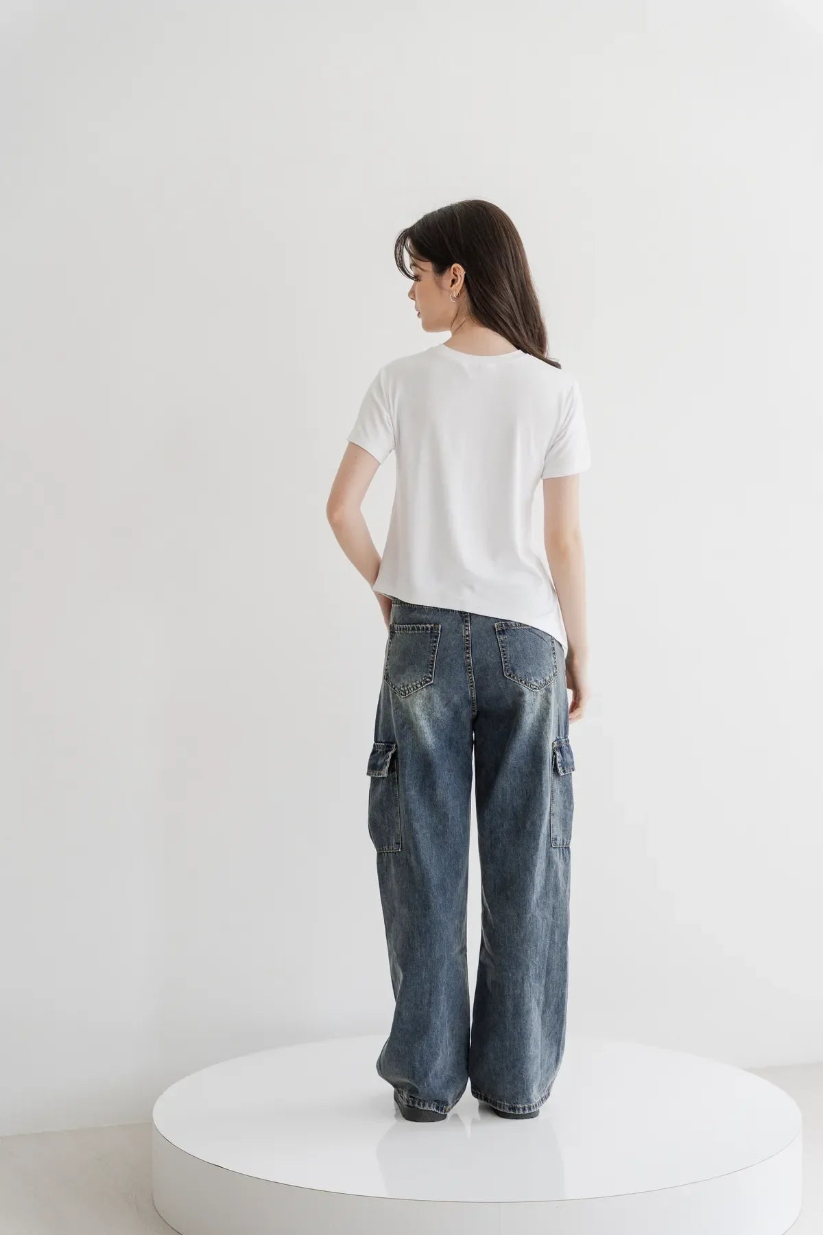 Dark wash 2025 cargo jeans