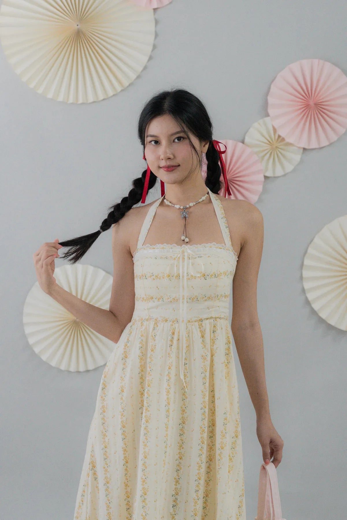 [COL HARU] Jodi Padded Halter Long Dress