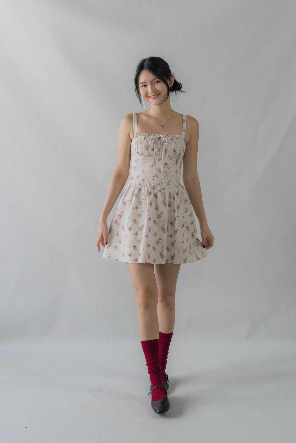 Lyla Padded Ruched Mini Dress