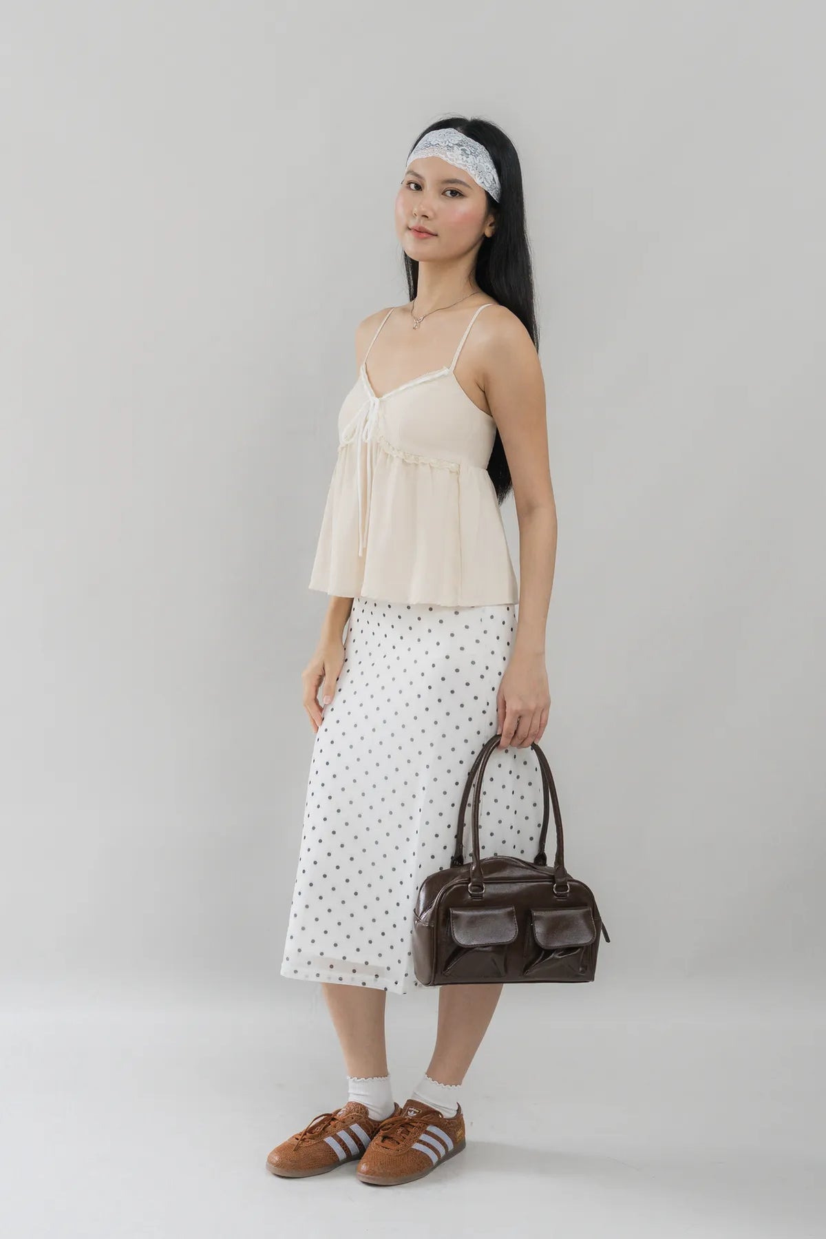 Polly Contrast Trim Padded Strappy Top