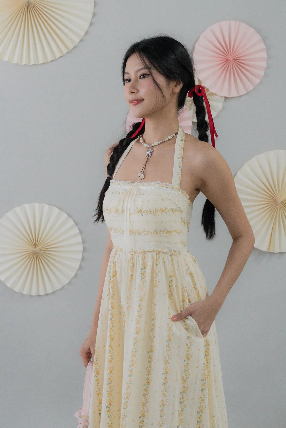[COL HARU] Jodi Padded Halter Long Dress