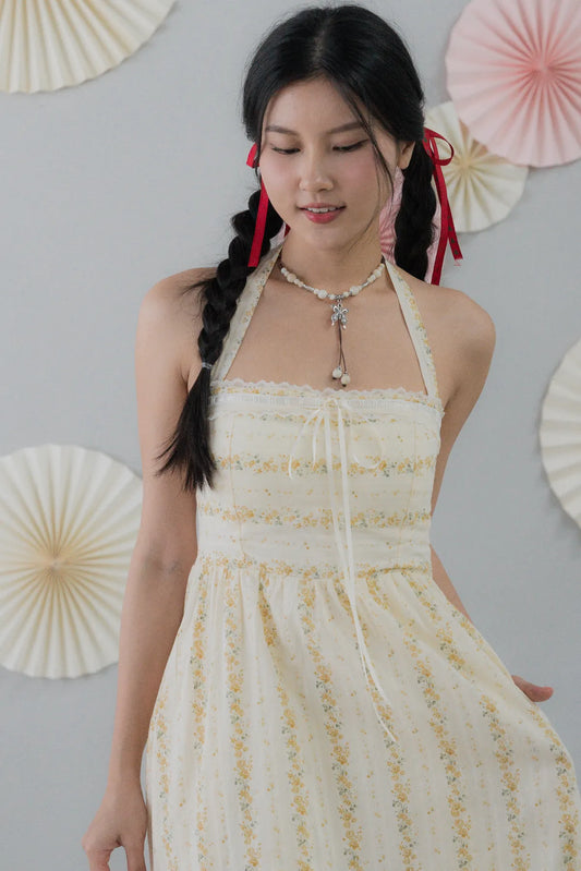 [COL HARU] Jodi Padded Halter Long Dress
