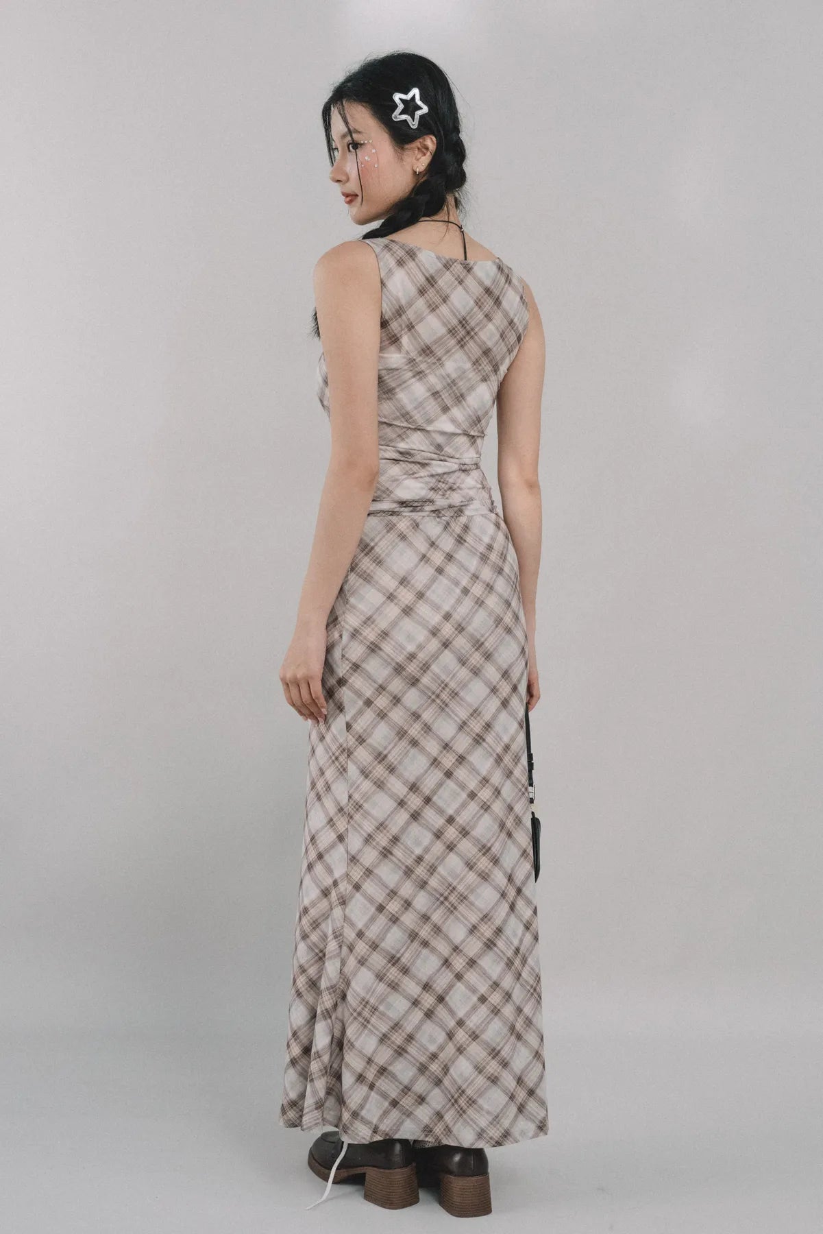Bradley Plaid Maxi Skirt [CLOUD MESH]