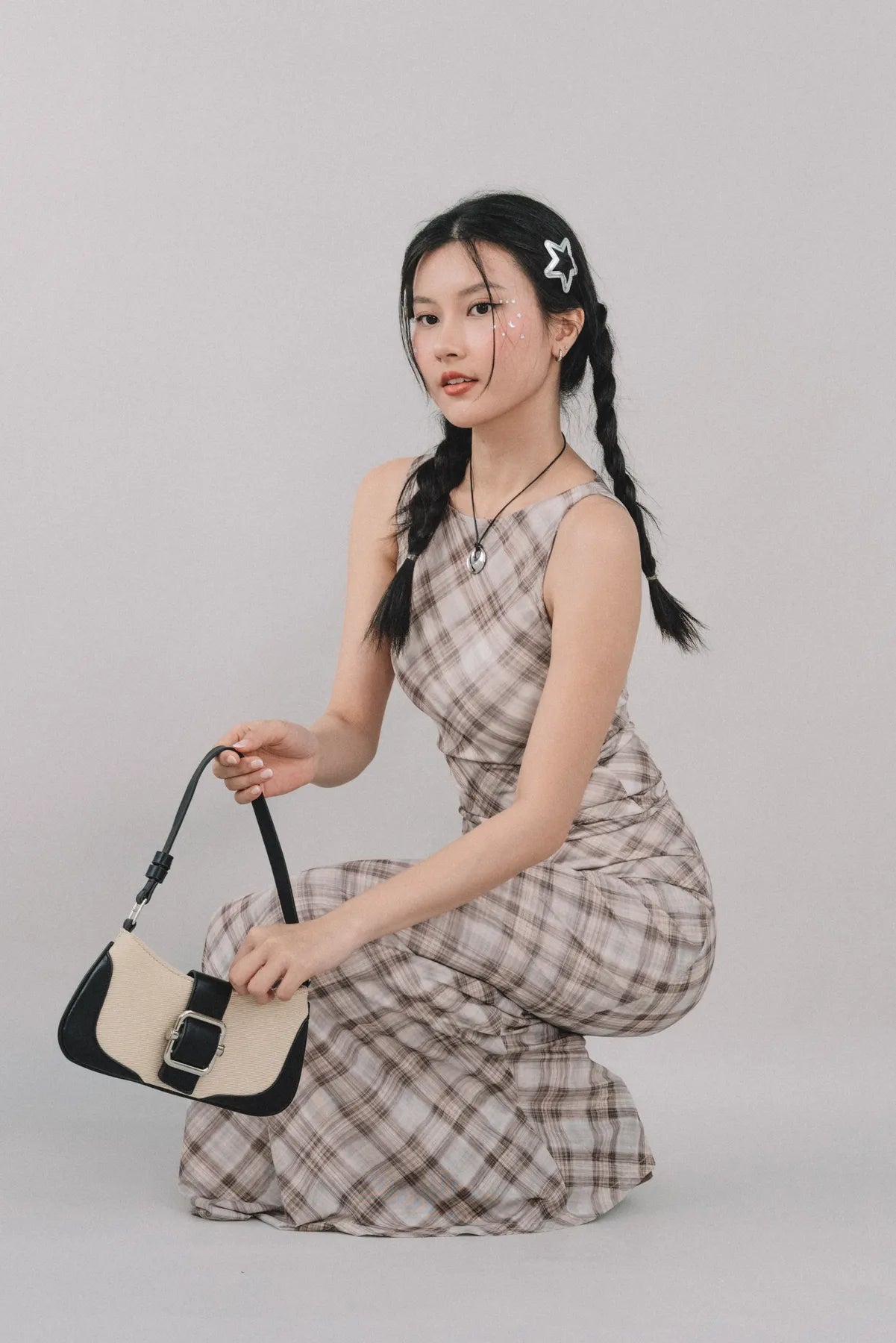 Bradley Plaid Maxi Skirt [CLOUD MESH]