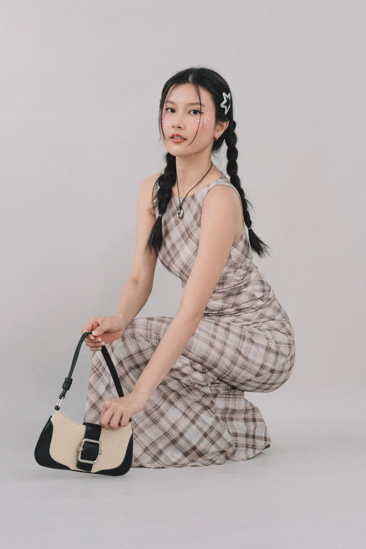 Bradley Plaid Maxi Skirt [CLOUD MESH]