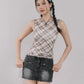 Blaire Padded Mesh Top [CLOUD MESH]