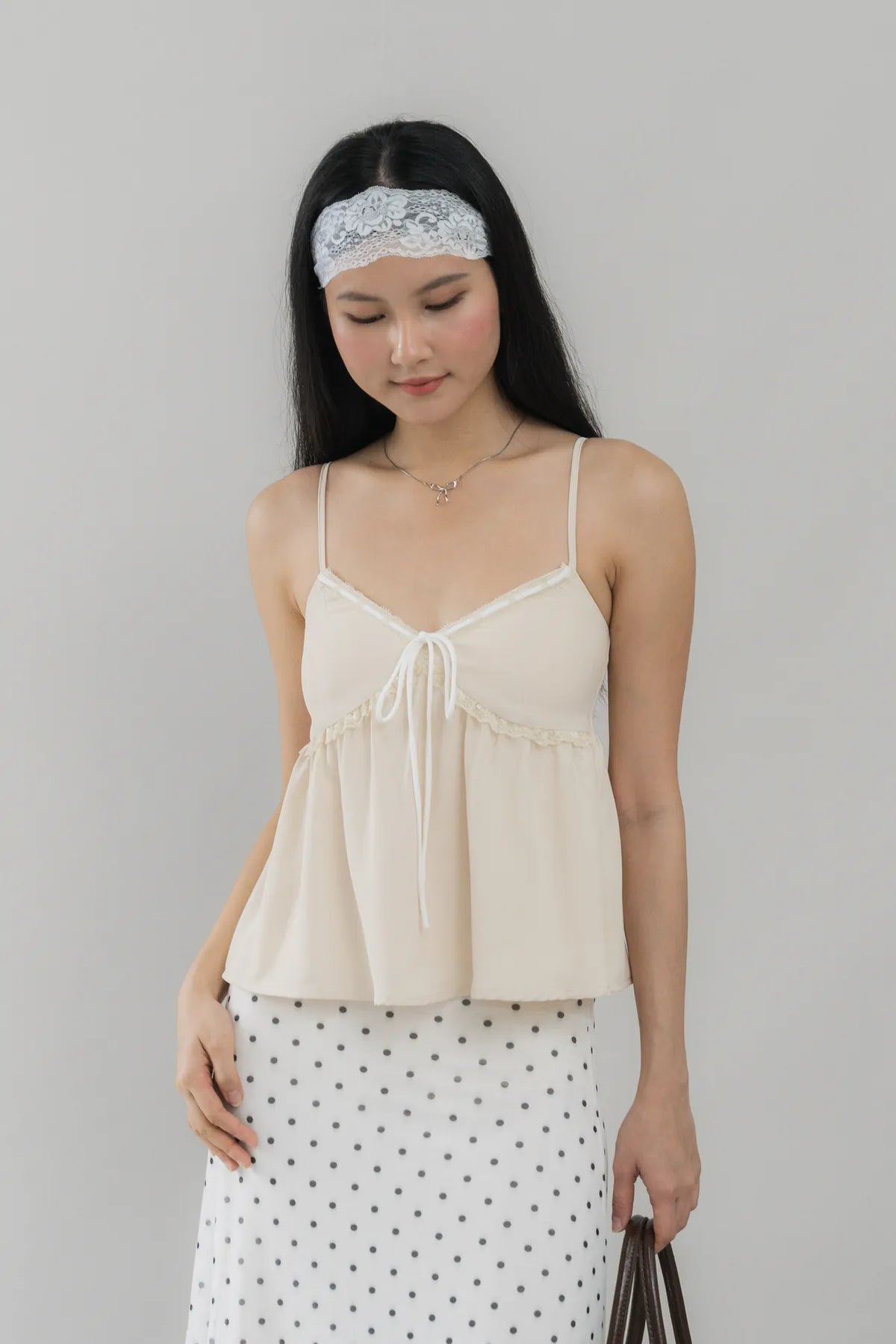 Polly Contrast Trim Padded Strappy Top