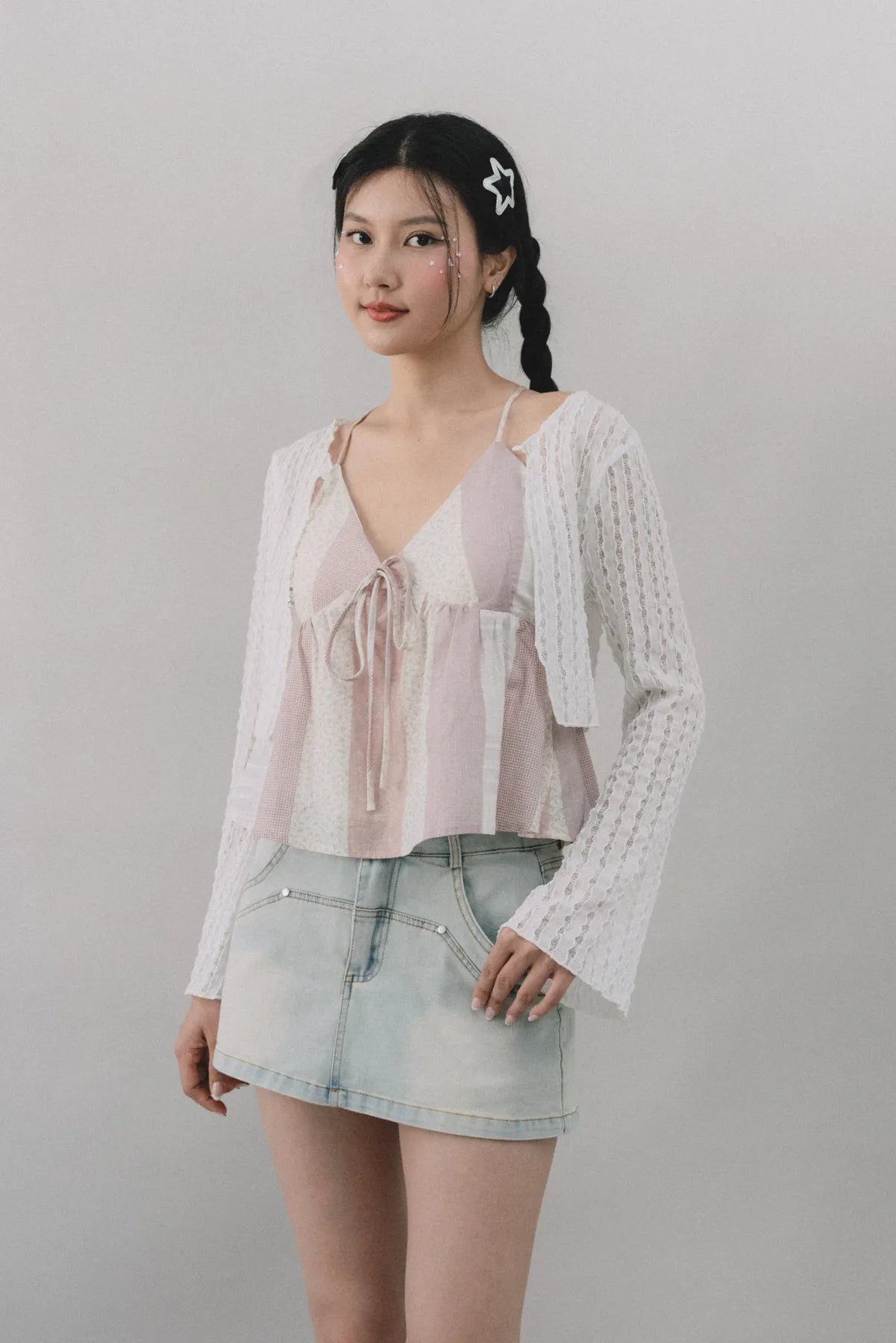 Miki Denim Wash Mini Skorts