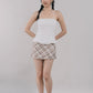 Dewy Plaid Mini Skort [CLOUD MESH]