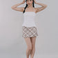 Dewy Plaid Mini Skort [CLOUD MESH]