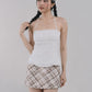 Dewy Plaid Mini Skort [CLOUD MESH]