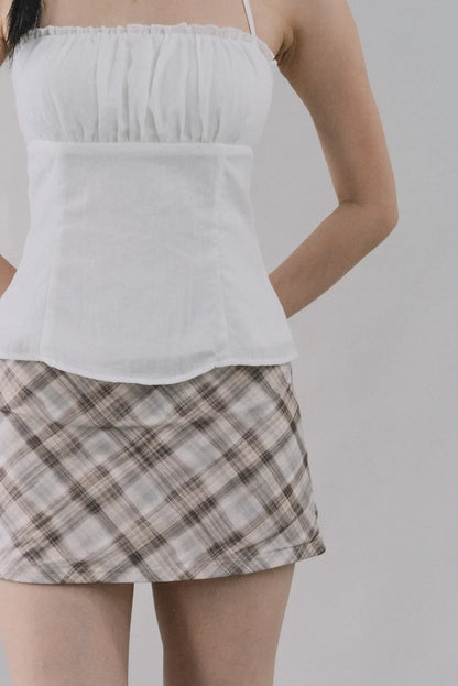[BO EARLY SEP] [CLOUD MESH] Dewy Plaid Mini Skort
