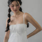 Kate Lace Trim Ribbon Padded Maxi Dress