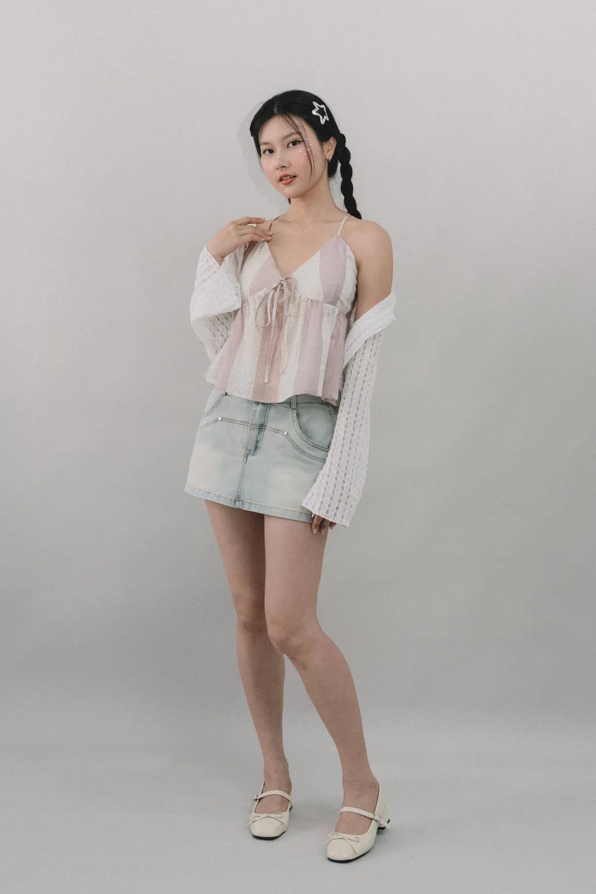 Miki Denim Wash Mini Skorts