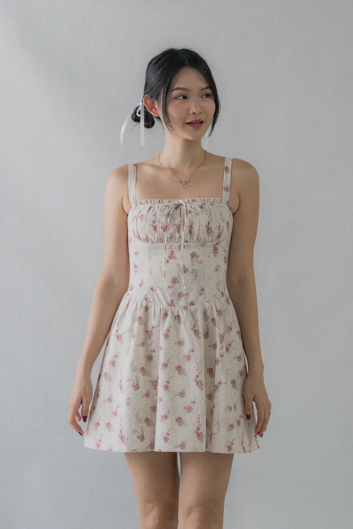 Lyla Padded Ruched Mini Dress