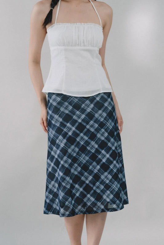 Corrie Plaid Midi Skirt [CLOUD MESH]