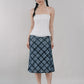 Corrie Plaid Midi Skirt [CLOUD MESH]