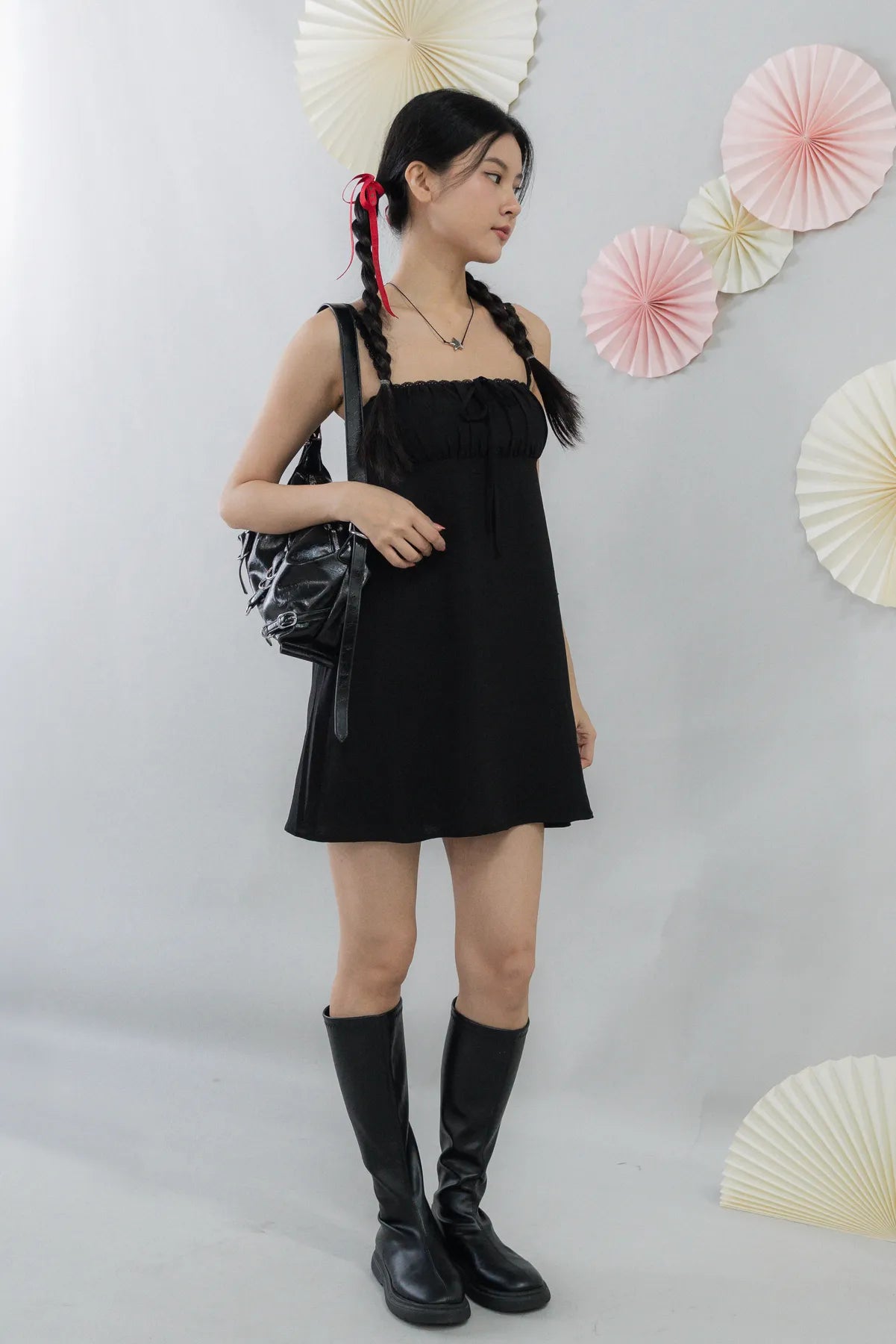 Kaia Padded Mini Babydoll Dress