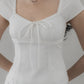 Christine Sleeved Padded Lace Ribbon Top