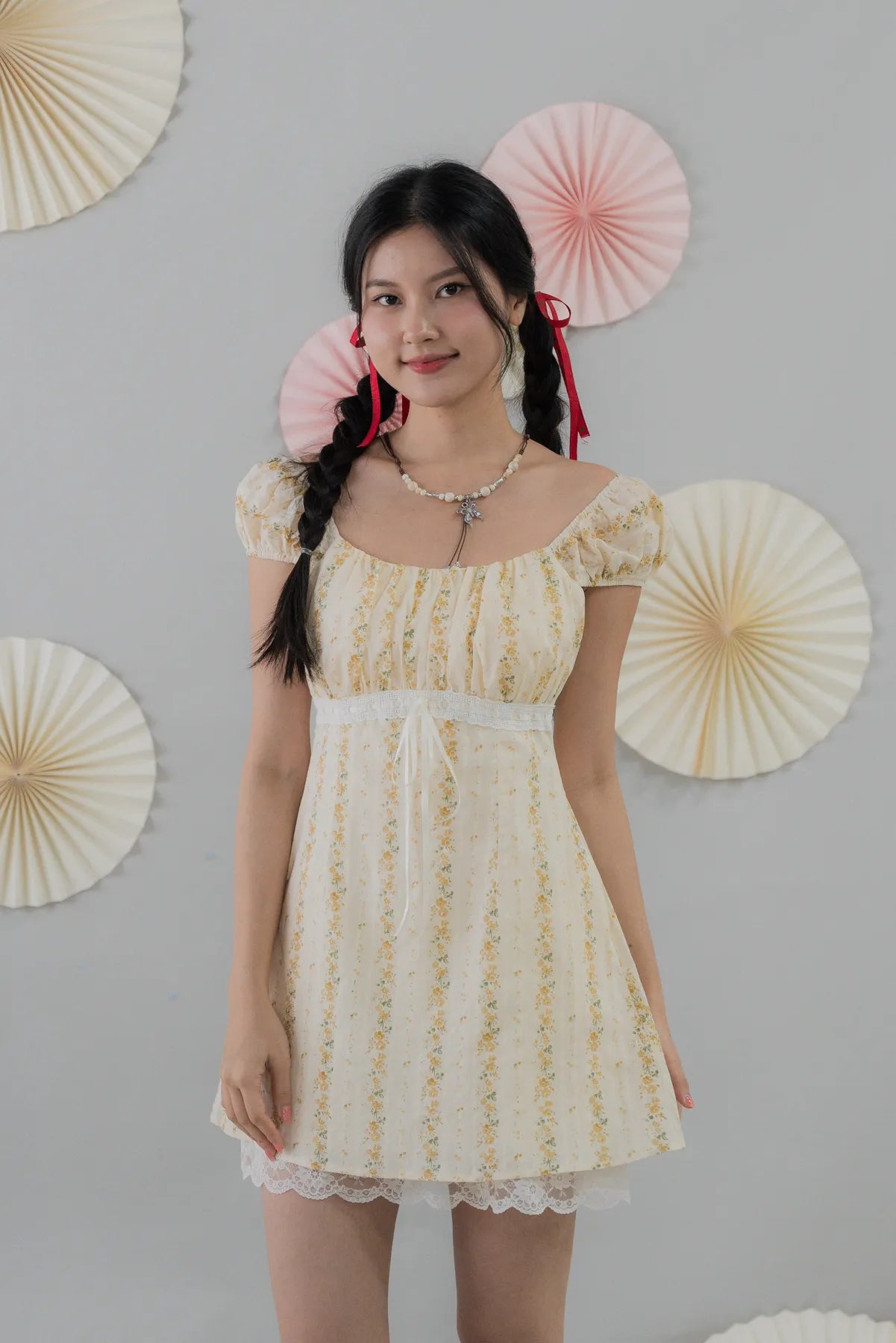 [COL HARU] Tessa Padded Cap Sleeves Mini Dress