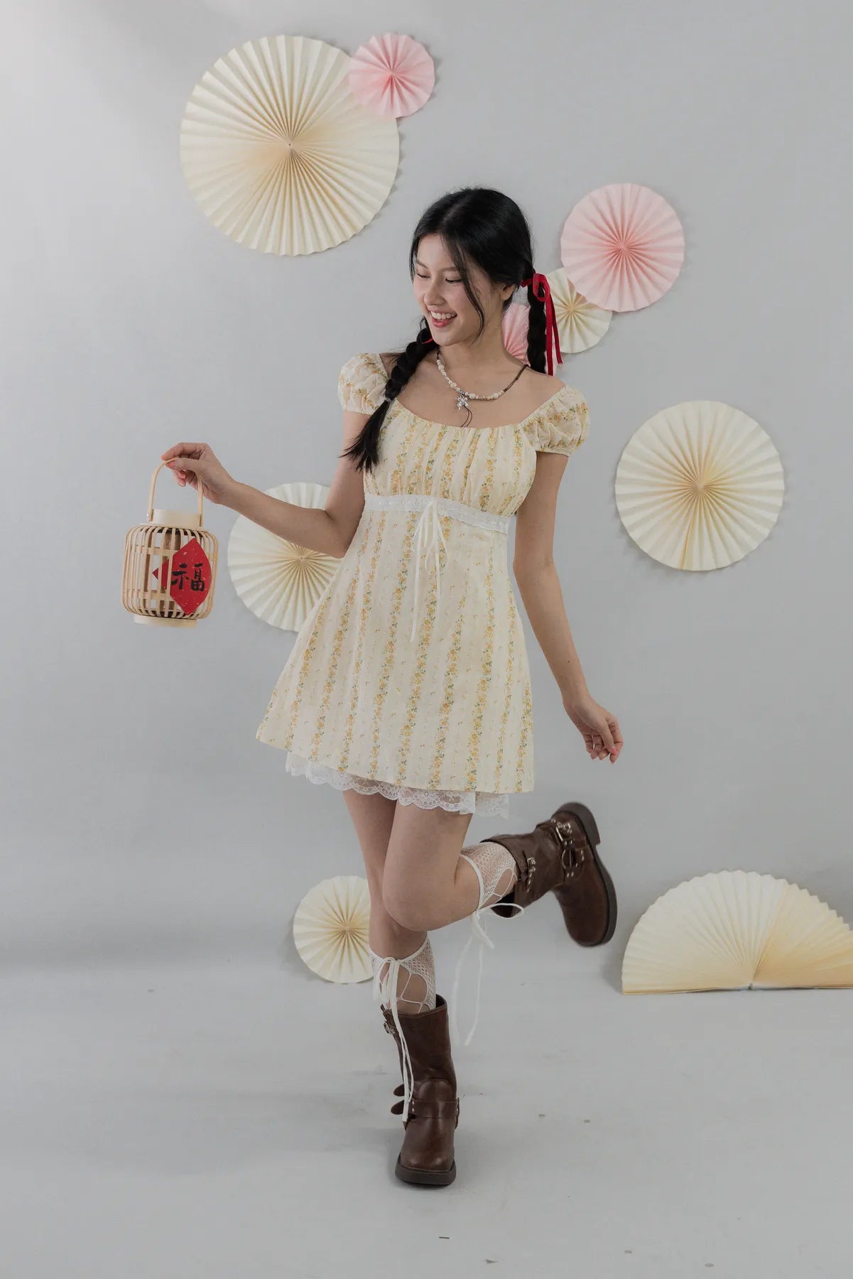 [COL HARU] Tessa Padded Cap Sleeves Mini Dress