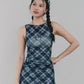 Dewy Plaid Mini Skort [CLOUD MESH]