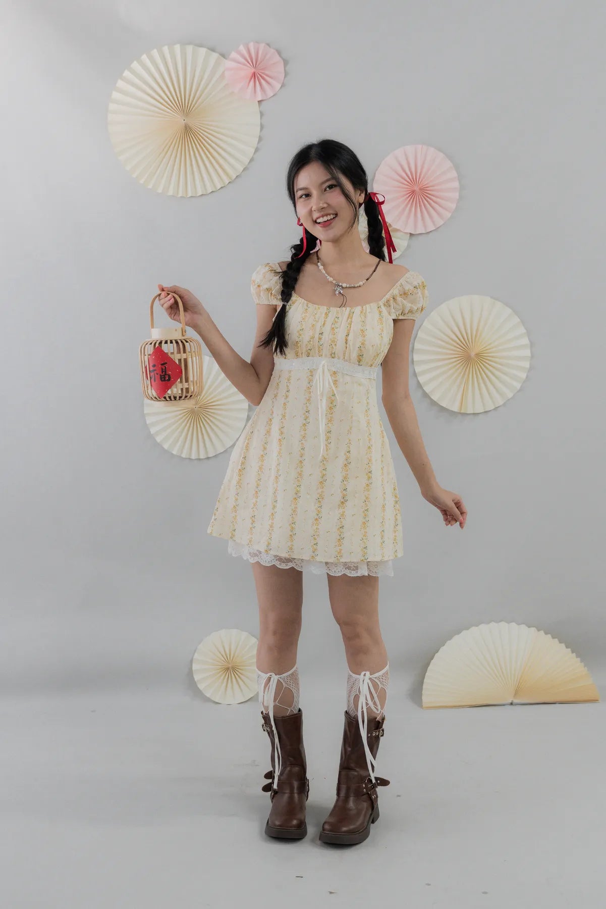 [COL HARU] Tessa Padded Cap Sleeves Mini Dress