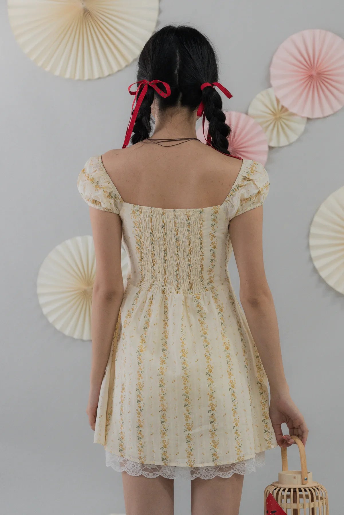 [COL HARU] Tessa Padded Cap Sleeves Mini Dress