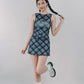 Dewy Plaid Mini Skort [CLOUD MESH]