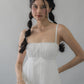 Kate Lace Trim Ribbon Padded Maxi Dress