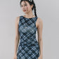 Dewy Plaid Mini Skort [CLOUD MESH]