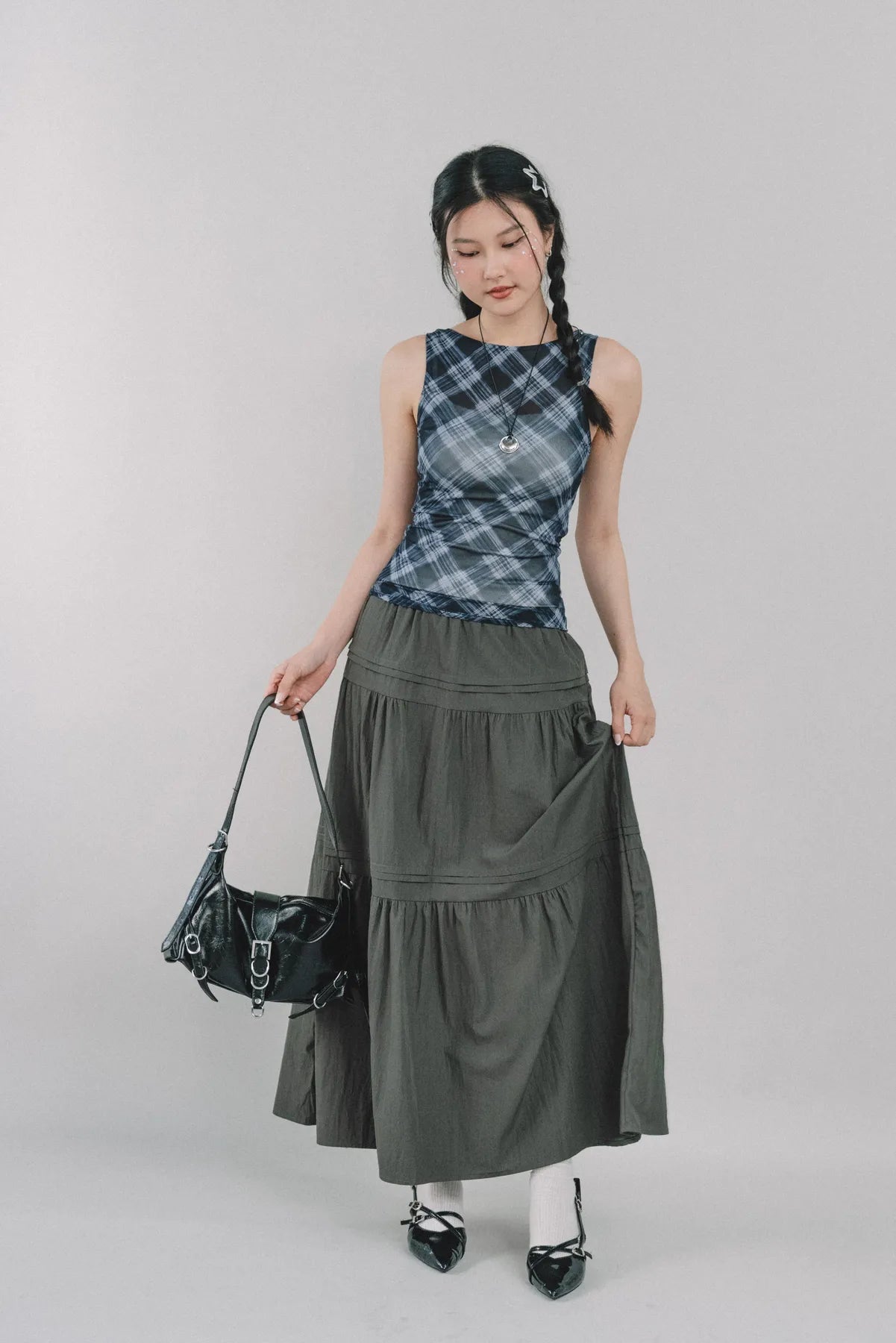 Blaire Padded Mesh Top [CLOUD MESH]