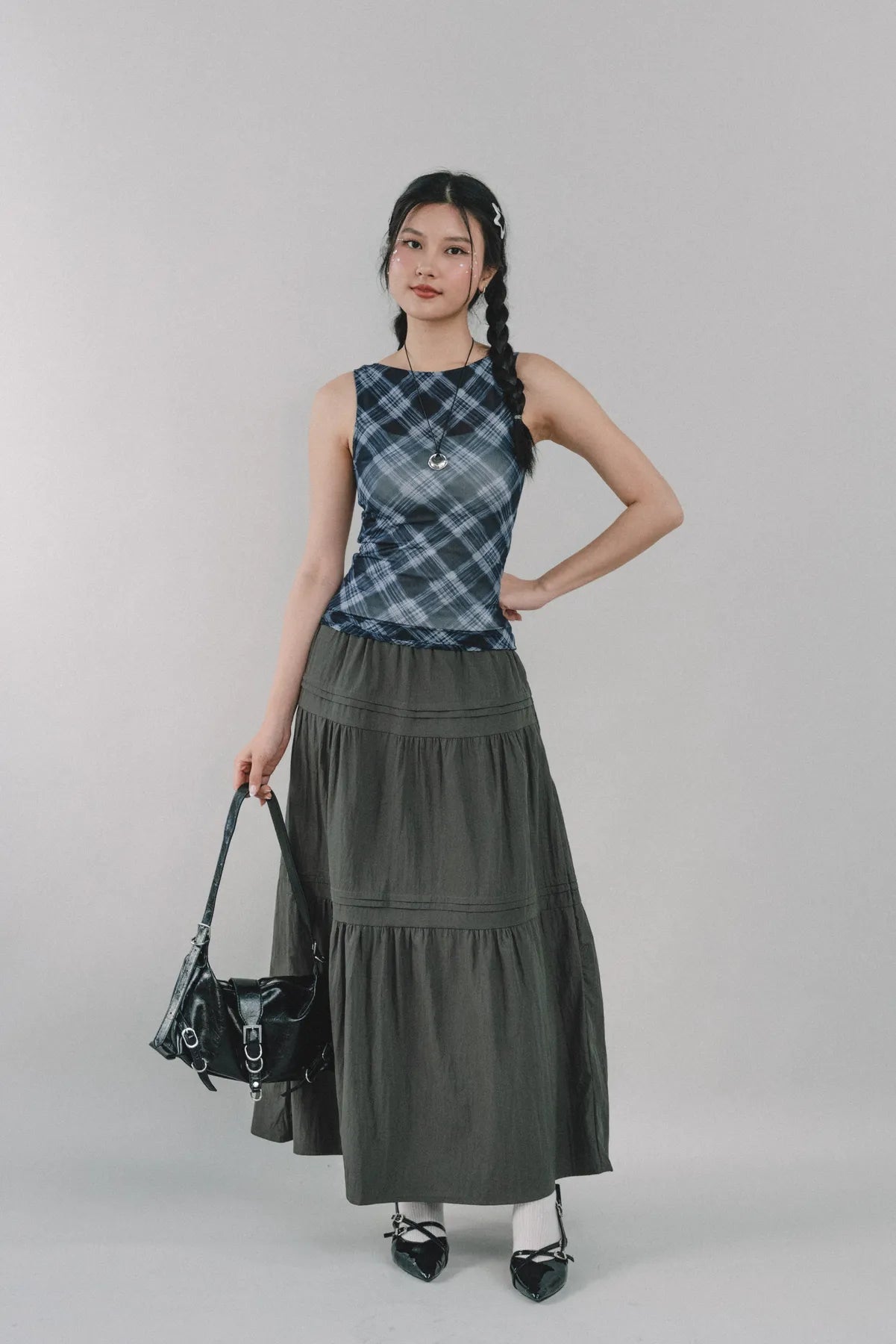 Blaire Padded Mesh Top [CLOUD MESH]