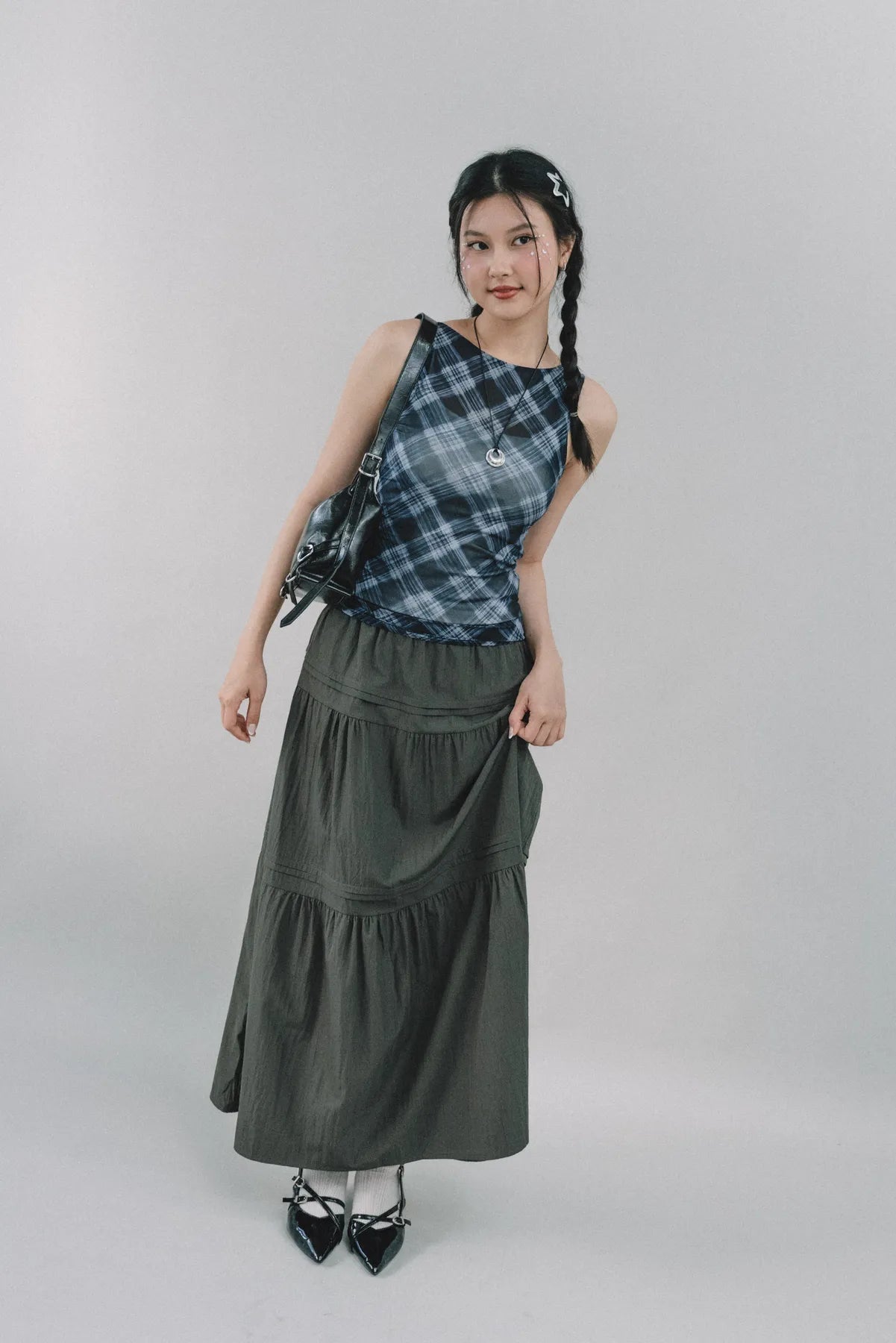 Blaire Padded Mesh Top [CLOUD MESH]
