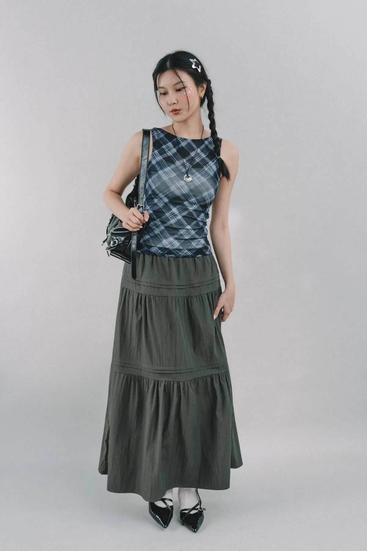 Blaire Padded Mesh Top [CLOUD MESH]