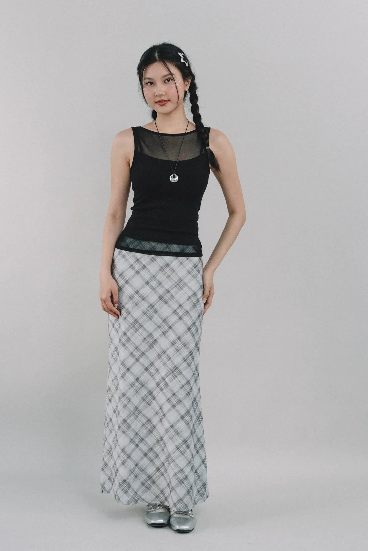 Blaire Padded Mesh Top [CLOUD MESH]