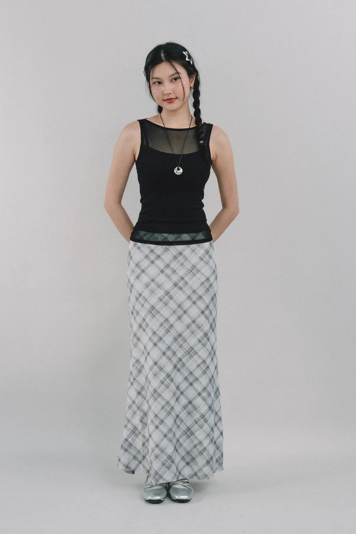 Blaire Padded Mesh Top [CLOUD MESH]