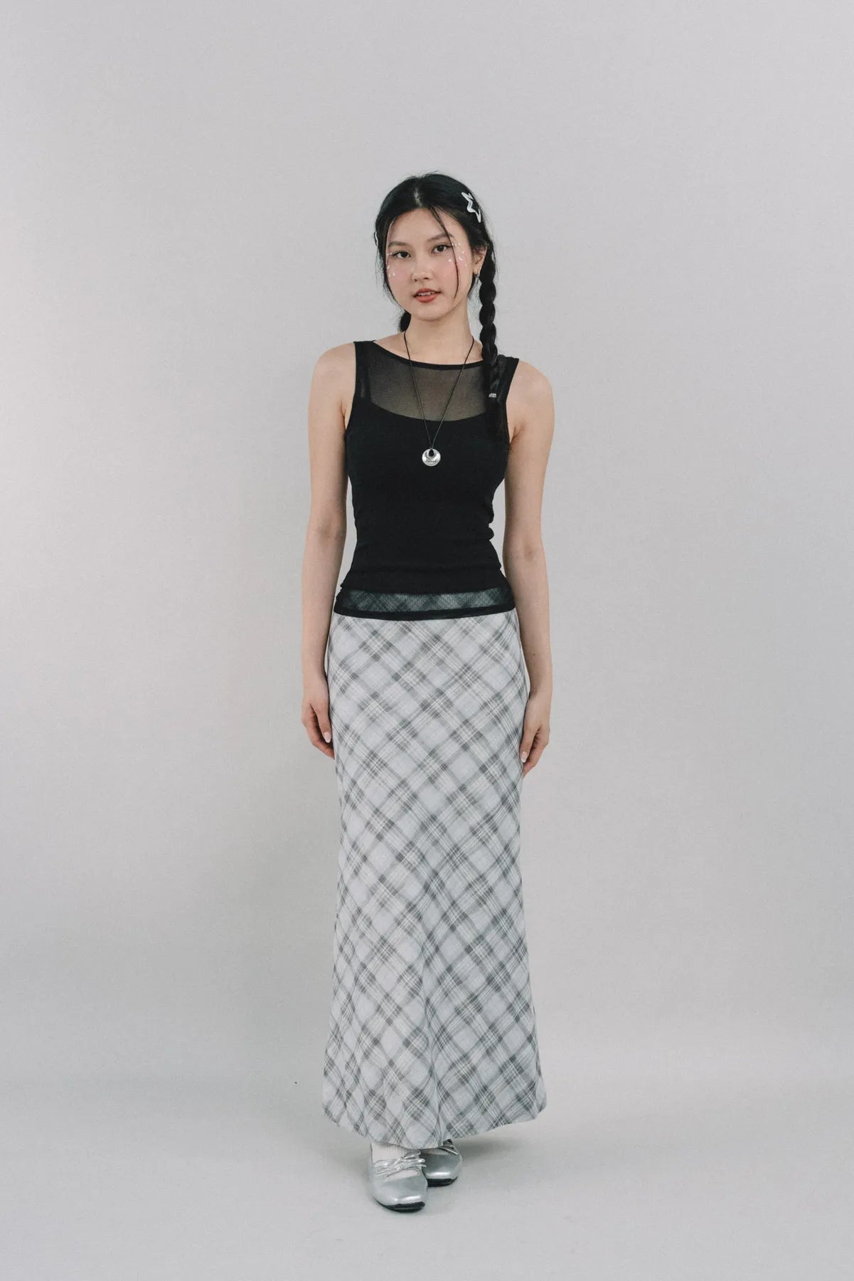 Blaire Padded Mesh Top [CLOUD MESH]