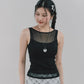Blaire Padded Mesh Top [CLOUD MESH]