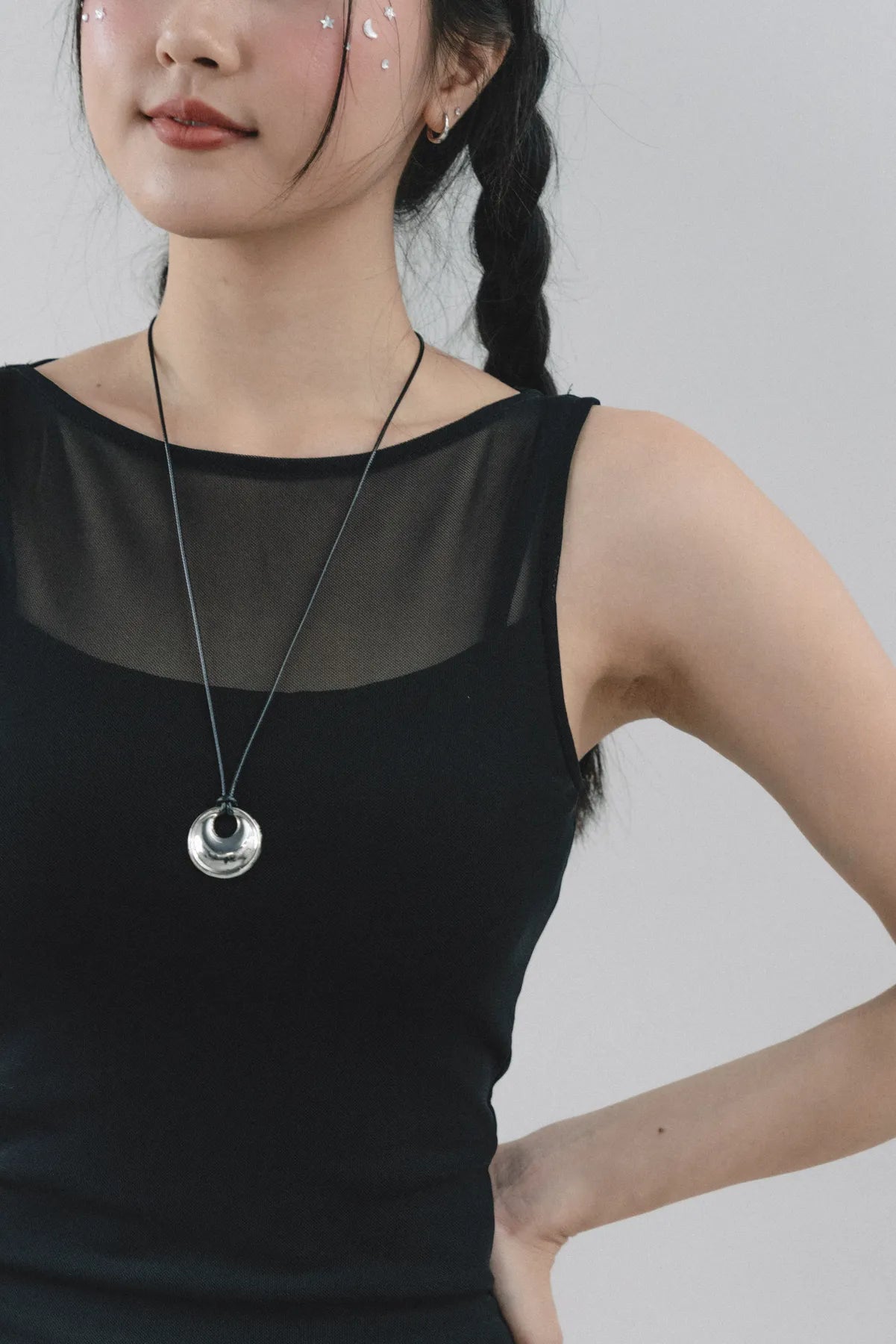 Blaire Padded Mesh Top [CLOUD MESH]