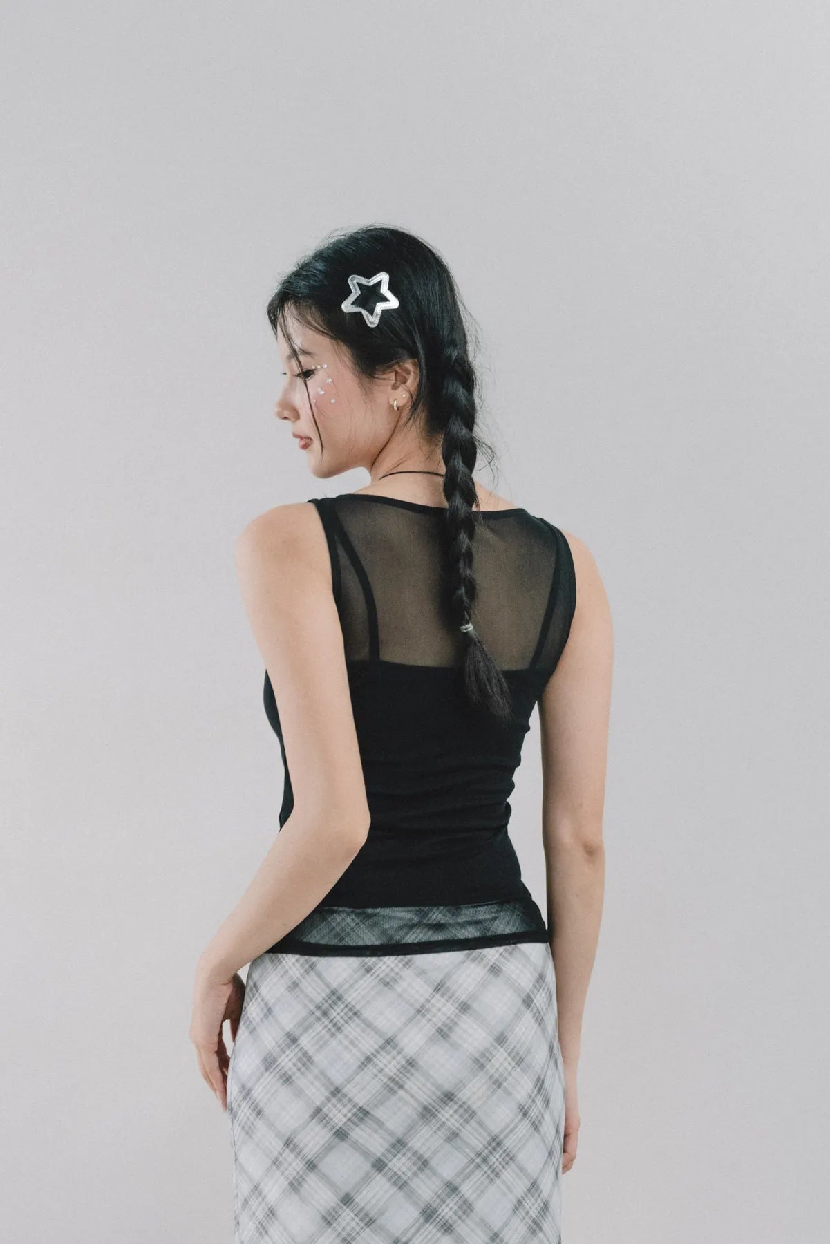 Blaire Padded Mesh Top [CLOUD MESH]
