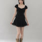 Christine Sleeved Padded Lace Ribbon Top