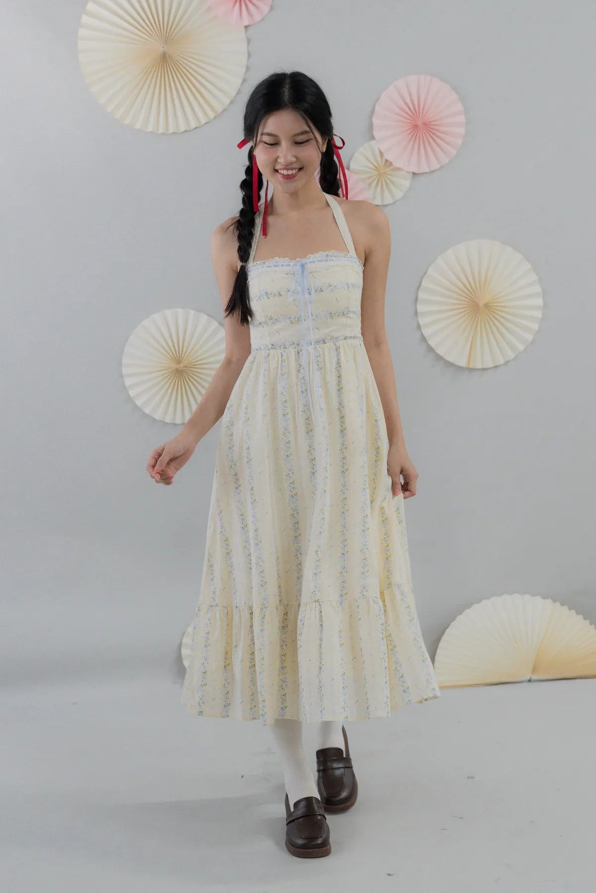 [COL HARU] Jodi Padded Halter Long Dress