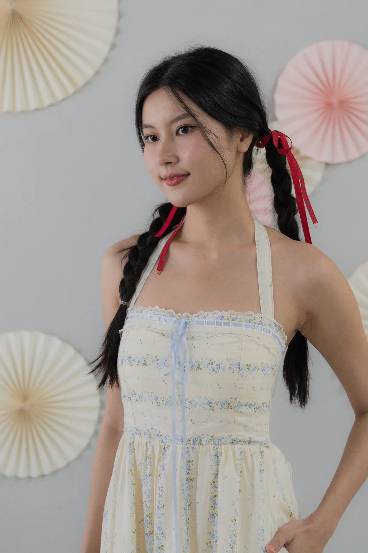 [COL HARU] Jodi Padded Halter Long Dress