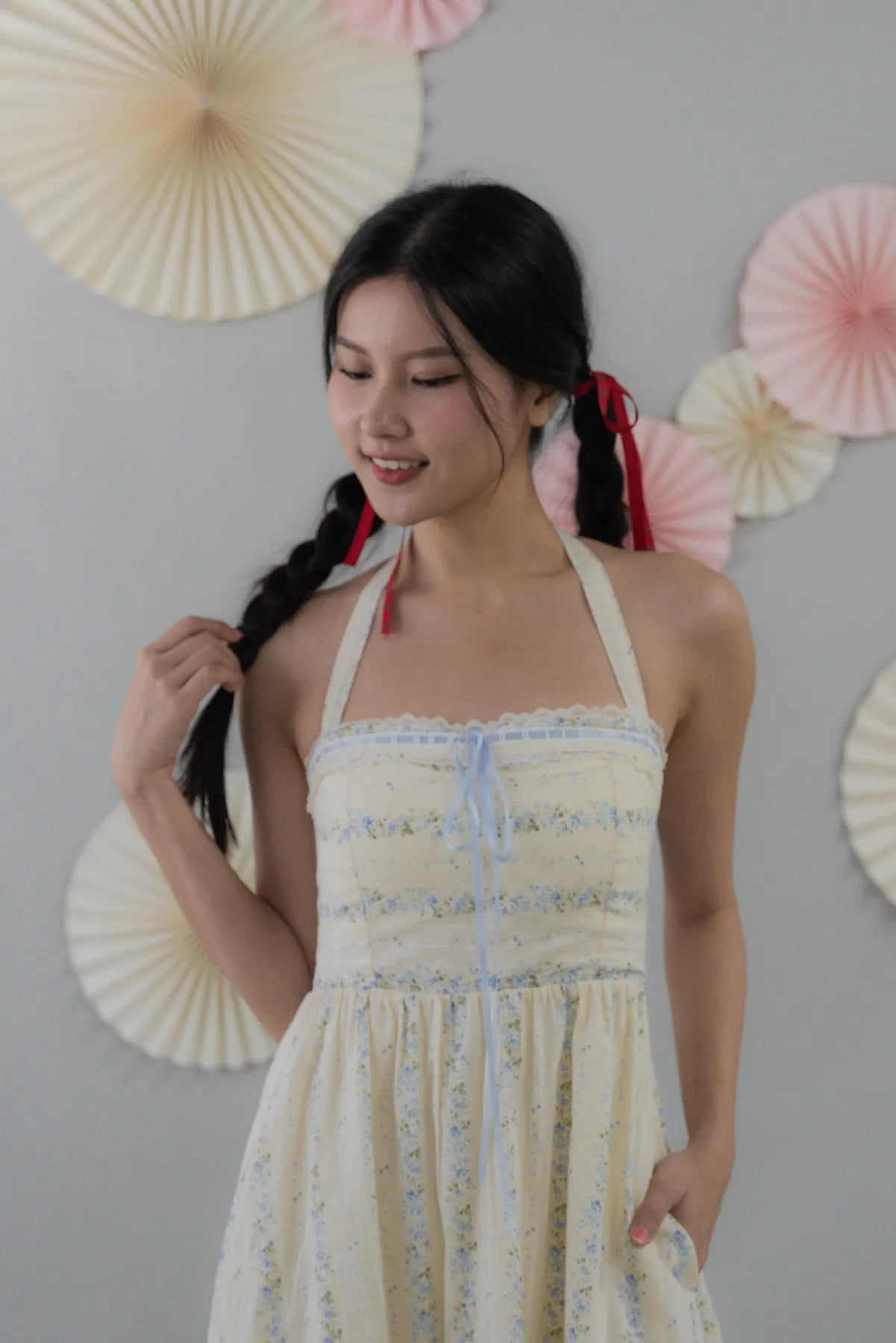 [COL HARU] Jodi Padded Halter Long Dress
