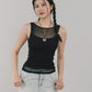 Blaire Padded Mesh Top [CLOUD MESH]