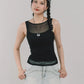 Blaire Padded Mesh Top [CLOUD MESH]