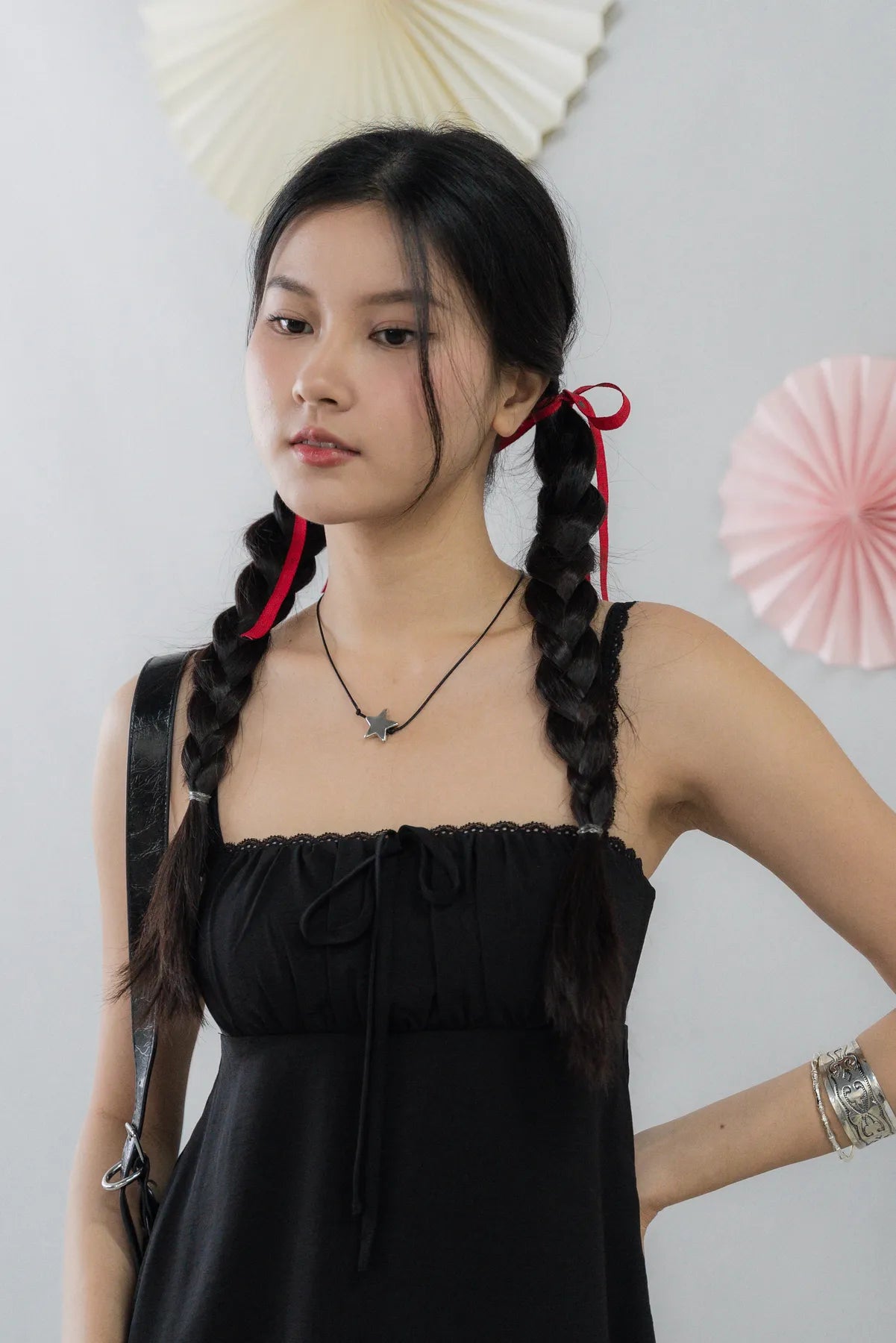 Kaia Padded Mini Babydoll Dress