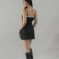 Calista Contrast Lace Padded Mini Dress